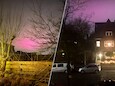 De lucht boven Eindhoven kleurde dinsdagochtend roze.
