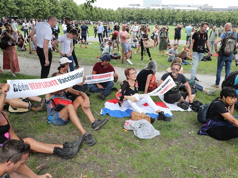 Sitdown-actie op Malieveld
