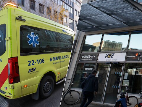 Een ambulance van GGD Brabant-Zuidoost / Het GGD-kantoor in Eindhoven.