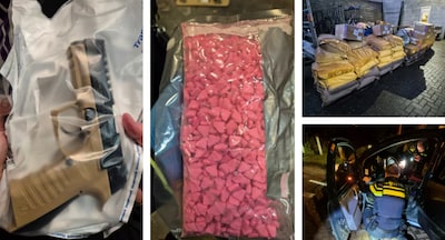 Vuurwapens en honderden kilo’s grondstof voor harddrugs afgepakt bij acties van de politie in Eindho