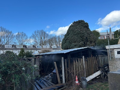 Drie tuinhuisjes in vlammen op in Eindhoven