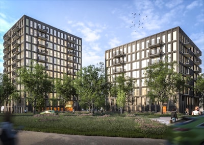 144 nieuwe woningen in twee gebouwen op plek van dansschool Reniers: en ze heten Tango en Foxtrot