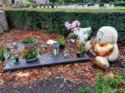 Ouders moeten twee knuffels weghalen van kindergraf in Eindhoven: ‘Wat een harteloosheid’