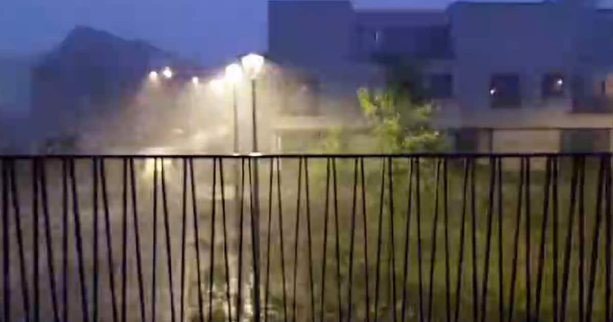 Hevig onweer met krachtige windstoten trok over Lommel