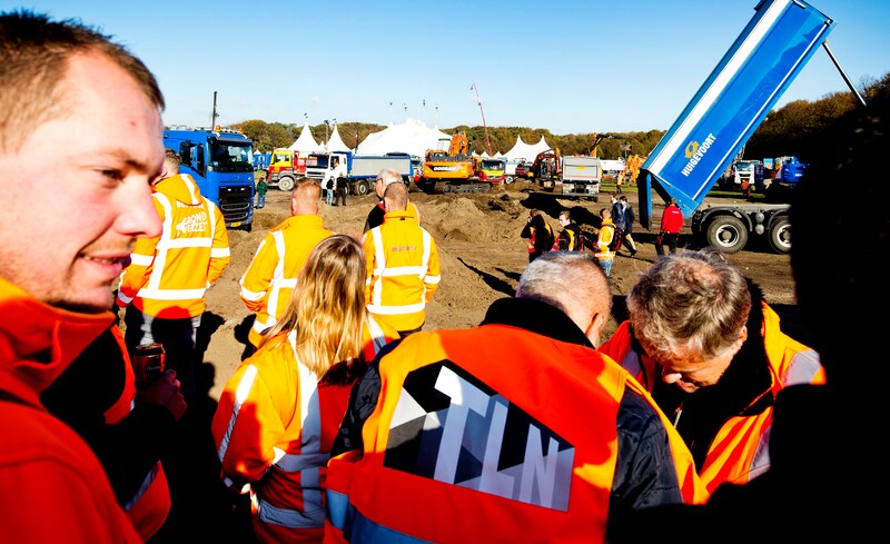In oktober vorig jaar protesteerden de bouwers al op het Malieveld in Den Haag.
