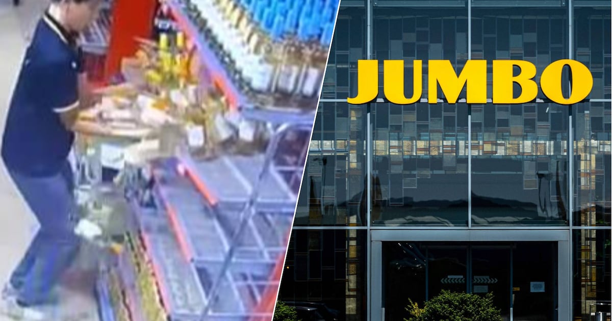 Vakkenvuller Jumbo laat wijnrek in elkaar donderen, supermarkt neemt verspreiding video ‘heel serieu
