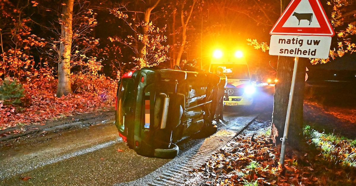 Bestuurster neemt met grote snelheid te ruime bocht en belandt op kant in Riethoven