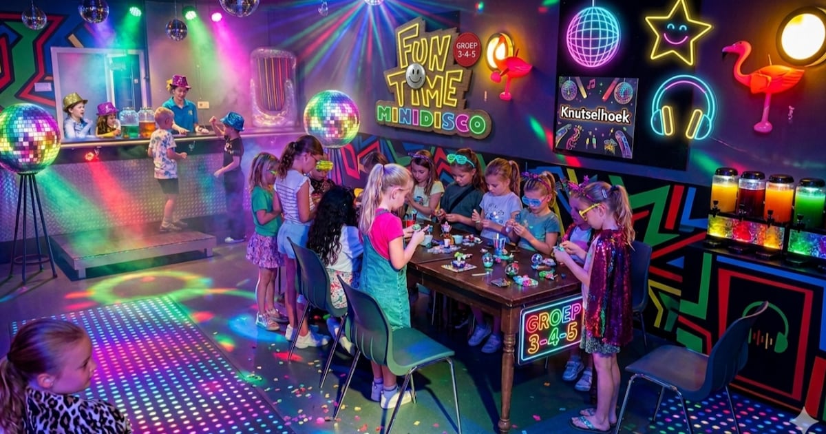 Funtime MiniDisco voor kinderen in Someren: dansen, knutselen en spelletjes