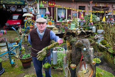 Harrie Timmers (88) uit Boekel maakt van tuin een compleet openluchtmuseum: ‘Klompen waren nog van o