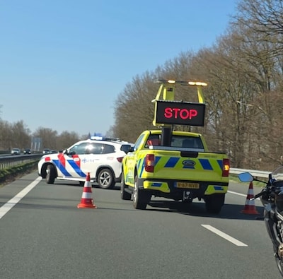 A2 tijdelijk dicht bij Maarheeze door ongeluk, file richting Eindhoven lost op