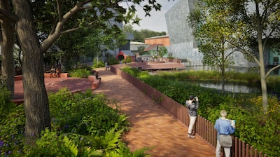 Vernieuwde entreetuin Van Abbe gaat na sluitingstijd museum grotendeels dicht