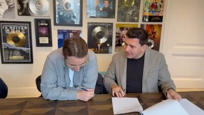 Christiaan Bauer (de zoon van) tekent contract bij muzieklabel van Jan Smit