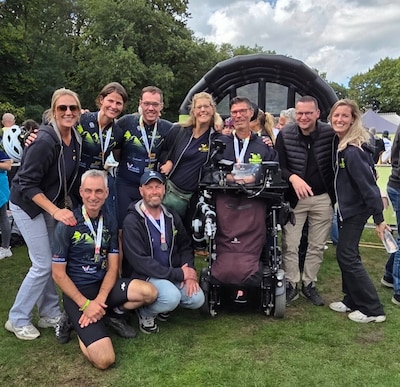 Bart van Riet (45) uit Bergeijk zat in zijn reservetijd, maar bleef positief en vol energie: ‘Irrita