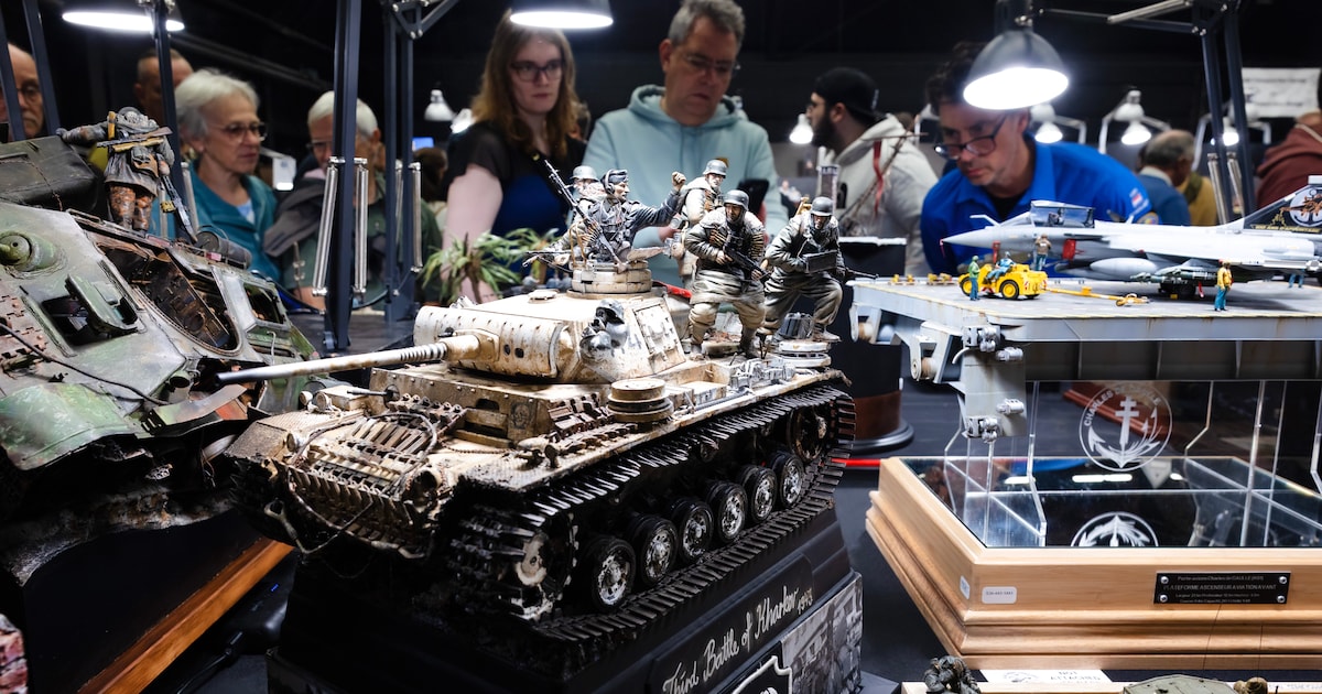 Chris has more than 40 tanks at home and uses scale modelling to relieve stress