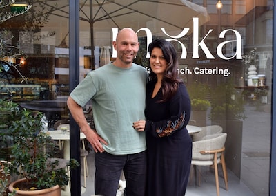 Partners in crime... eh koffie: Indra en Kjeld runnen samen lunchroom Moka