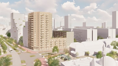 Nieuw wooncomplex in Eindhoven krijgt 52 meter hoge toren met 16 verdiepingen, laatste project Emmas