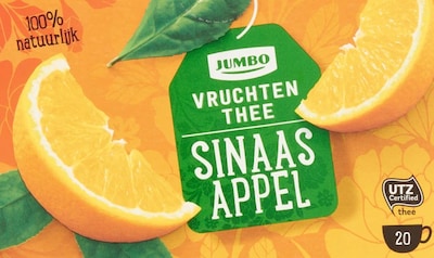 Jumbo roept sinaasap­pel­thee terug: ‘Drink dit niet!’