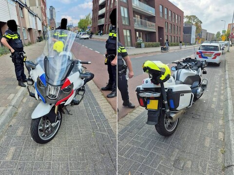 De politie deelde foto’s van de motor op Instagram.