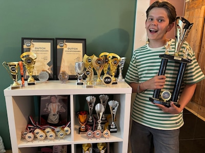 Van turnen en voetbal naar freestylekoning: Jop (16) uit Mierlo verrast op EK en wint titel in Kalkar