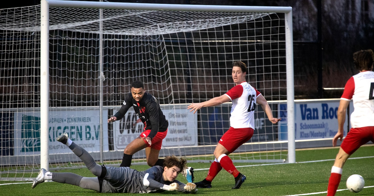 Met doelman in de spits pakt BES/De Valk op de valreep een punt bij hekkensluiter: ‘Hopen nog een ke
