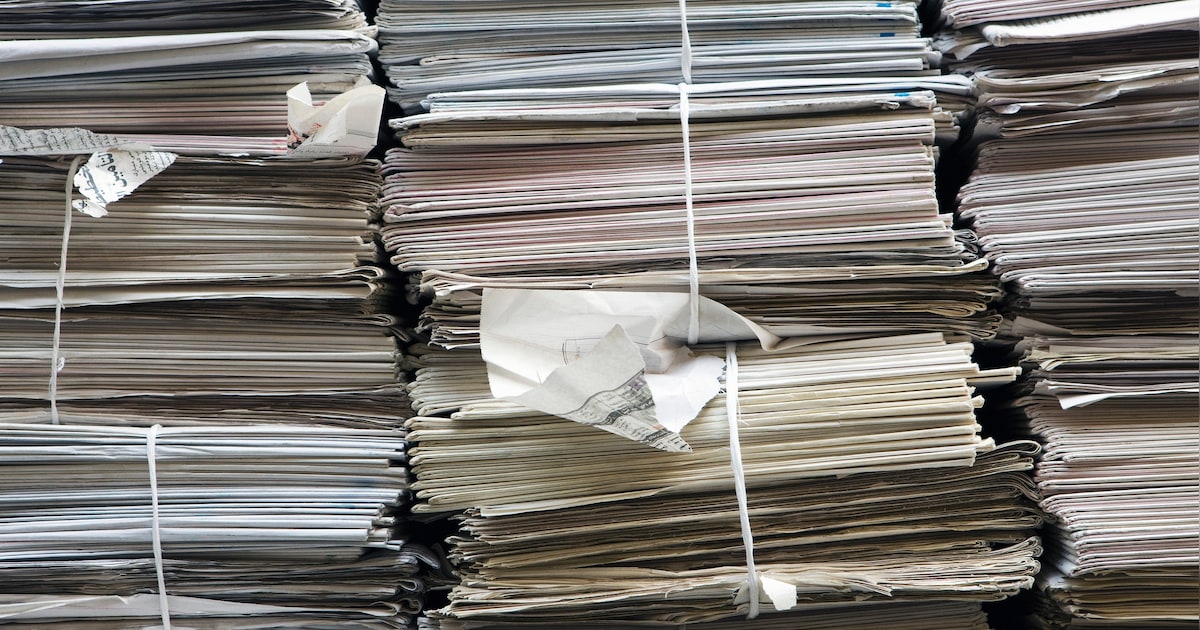 Oud papier in Heeze wordt later opgehaald