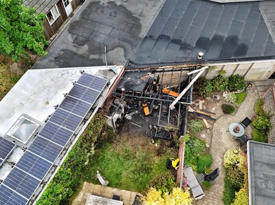 Schuur en overkapping uitgebrand in Berkel-Enschot