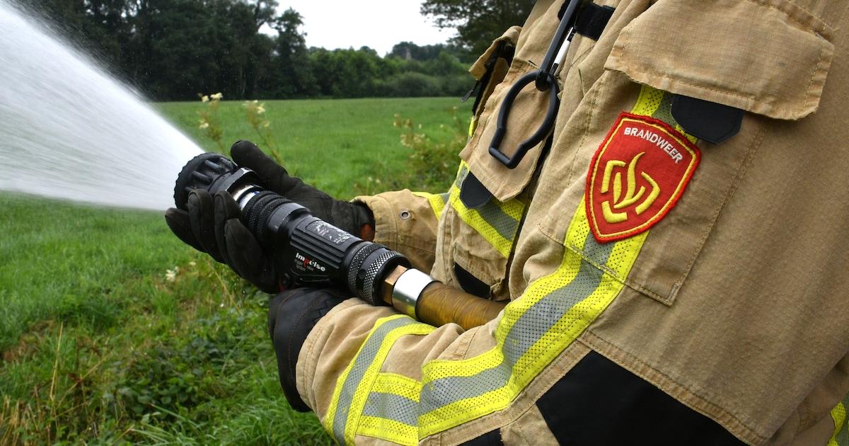 Natuurbrand in het Leenderbos bij Leende