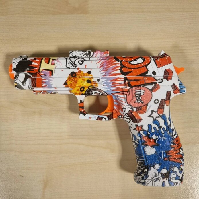 Copper Top - Speelgoedpistool met zoeker, houder en draaglus met